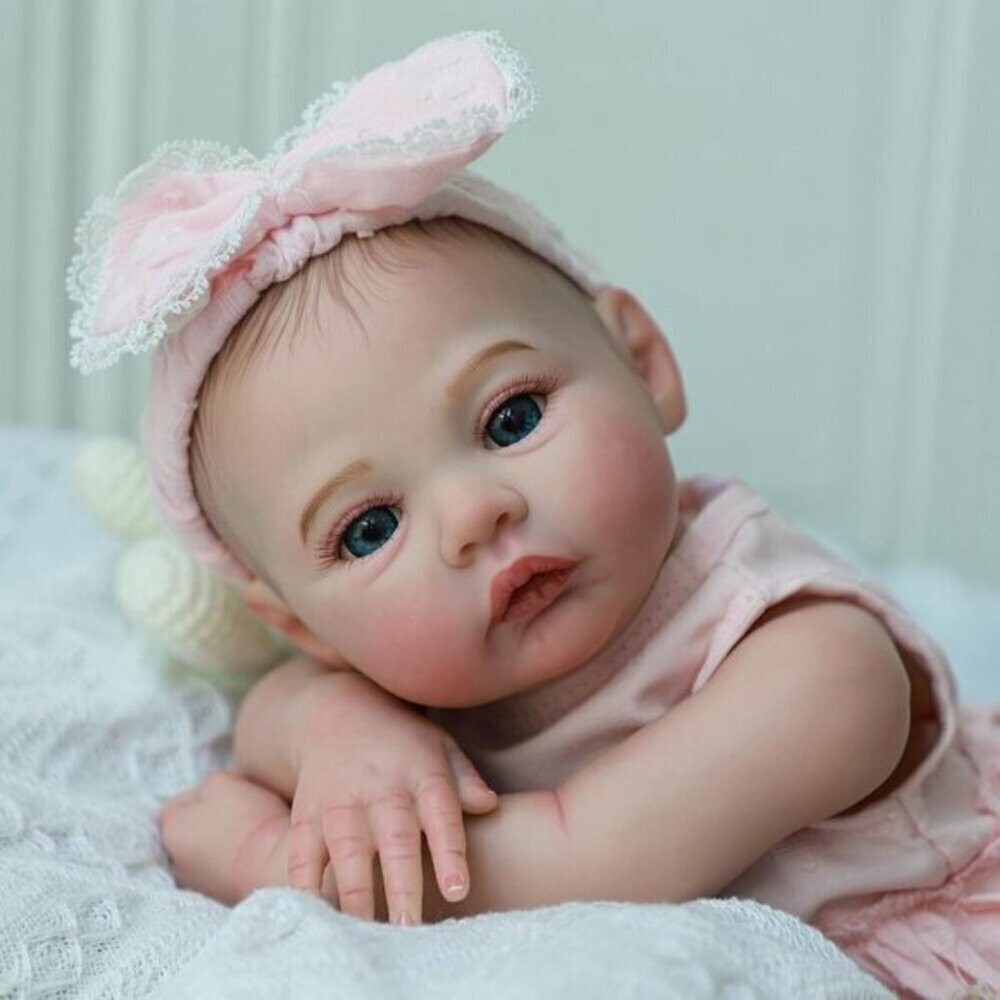 Realistic 18" Reborn Baby Doll Girl - Lifelike Newborn, Soft Weighted Body, Gift - Picture 2 of 5